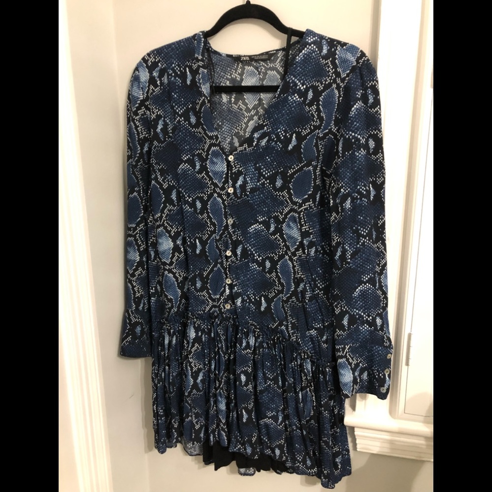 Blue mini dress